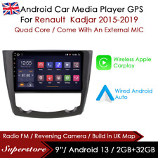 Unidad de cabeza GPS 9" Android 13 CarPlay automática estéreo para automóvil para Renault Kadjar 2015-2019 segunda mano  Embacar hacia Argentina