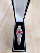 Silver bangle red for sale  GRANTHAM