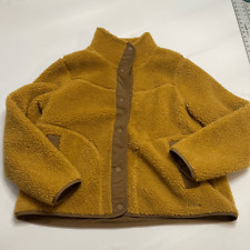 LL Bean Women's Sherpa Fleece Jacket Antique Gold Size Large PETITE for sale  Shipping to South Africa