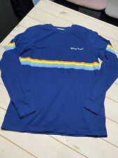 Wilbur Soot Merch Size Medium Blue Rainbow Stripe Crew Neck Long Sleeve Shirt for sale  Shipping to South Africa