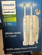 Usado, Escova de dentes elétrica Philips Sonicare Optimal Clean pacote com 2 HX6829/75 comprar usado  Enviando para Brazil