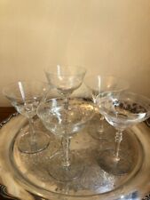 Set of 5 Mismatched Vintage Cocktail/Champagne Coupi Glasses for sale  Shipping to South Africa