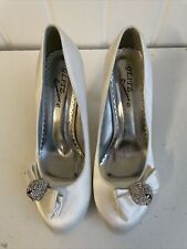 diamante white wedding shoes for sale  SOUTHPORT