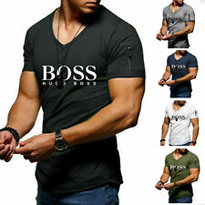 Herren Oversize Fitness Kurzarm T-Shirt Top Bodybuilding Muscle Basic Shirt comprar usado  Enviando para Brazil