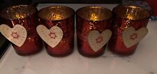 Red glass candle for sale  ERITH