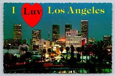 Cartão postal antigo não publicado I Love Lost Angeles California Skyline At Night comprar usado  Enviando para Brazil