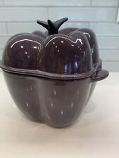 Le Creuset Purple Bell Pepper, Cast Iron, Cocotte, Dutch Oven 2 1/4 QT for sale  Shipping to South Africa