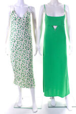 Usado, Maxi vestidos para mujer Zara con estampado floral espagueti con correas verdes talla XS S lote 2 segunda mano  Embacar hacia Argentina