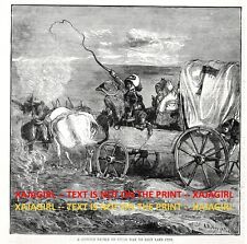 Carro de colonos mormones a Salt Lake City, Utah, década de 1870 estampado y artículo antiguos segunda mano  Embacar hacia Argentina