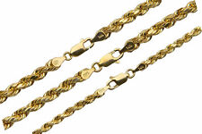 Usado, Colar de ouro amarelo 14k 3mm-5mm Itália corrente corda elos de torção tamanho 16"- 30" oco comprar usado  Enviando para Brazil