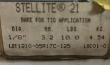 Stoody Stellite Alloy 21 Hardfacing 1/8" x 14" Bare TIG Welding Electrodes 1 lb. for sale  Shipping to South Africa