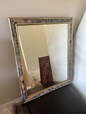 Floral framed mirror. for sale  LLANELLI