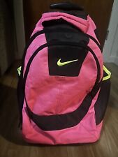 Bolso escolar vintage Nike con ruedas rodantes rosa negro de viaje segunda mano  Embacar hacia Argentina