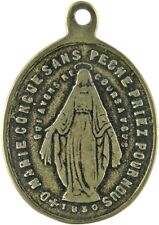 MIRACULOUS MEDAL, bronze, cast from 19th century antique French original for sale  Albuquerque
