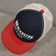 Koch Fertilizador Logotipo Para Hombre Sombrero Snapback Azul Denim Rojo Billete Blanco Malla Trasera Sombrero segunda mano  Embacar hacia Argentina