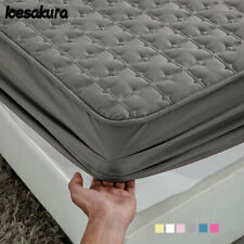 Used, Washable Mattress Cover with Elastic Band Quilted Cotton Fitted Sheet Protector for sale  Shipping to South Africa