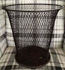 Cesta de lixo vintage antiga NEMCO Metal Co malha de aço Chicago 15"", usado comprar usado  Enviando para Brazil