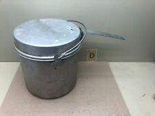 Vintage Aluminum Bucket Pot w/ Pan Lid Outdoor Survival Camping Cooking Mess Kit for sale  Shipping to South Africa