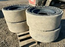 CAMSO SET OF (4) 36x14x20 SOLID SKID STEER TIRES ON 8 LUG RIMS, FITS MANY MODELS for sale  USA