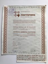 Certificato azionario montefib usato  Angera