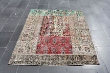 Usado, Alfombra turca hecha a mano, alfombra de comedor vintage, alfombra rústica 4,4 x 5,1 ft DC10464 segunda mano  Embacar hacia Argentina