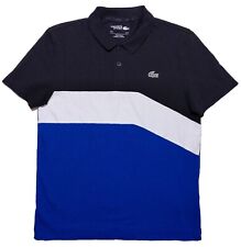 LACOSTE SPORT Short Sleeve Polo Shirt Black White Blue Medium M for sale  Shipping to South Africa