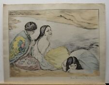 Used, Bela Ivanyi Grunwald Color Etching of Three Gypsies Nude Listed Hungarian Artist for sale  Shipping to Canada
