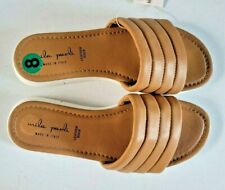 Sandálias deslizantes de couro italiano Mila Paoli novas com etiquetas, marrom comprar usado  Enviando para Brazil