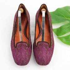 Zapato plano de ganchillo tejido MISSONI Italia talla 37,5 6,5 rosa, usado segunda mano  Embacar hacia Argentina