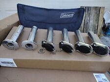 Six Fishing Rod Holders Four 9.5" W/ Pvc Cap 45 Degree + Two 90 Degree Boat Used for sale  Shipping to South Africa
