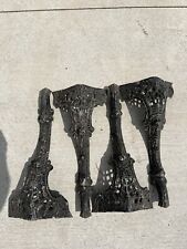 Vtg Antique Ornate Victorian Cast Iron Table Leg Set Steampunk Classic Parts 21” for sale  Shipping to South Africa