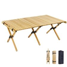 Mesa dobrável portátil de madeira mesa de piquenique acampamento mesa dobrável interna externa comprar usado  Enviando para Brazil