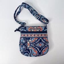 Bolsa tiracolo VERA BRADLEY Marrakesh azul laranja paisley floral pequena, usado comprar usado  Enviando para Brazil