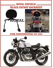 Compatible para Real Enfield Negro Fatboy Respaldo para Continental Gt 650 segunda mano  Embacar hacia Argentina