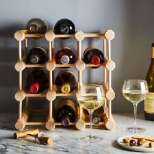 Usado, Portabotellas de madera Crate & Barrel 12 botellas estante de vino J.K. Adams modular segunda mano  Embacar hacia Argentina