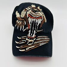 VINTAGE Busch Gardens Hat Cap Snap Back Black Red Graphic Big Bad Wolf Logo Mens for sale  Shipping to South Africa
