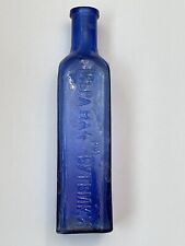 Frasco de medição antigo dos anos 1800."Medida para 4 garrafas". Vidro de cobalto. comprar usado  Enviando para Brazil
