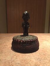 OLD PHILIPPINE IFUGAO TRIBAL ART HUMAN FIGURE BASKET LID ARTIFACT, used for sale  Shipping to South Africa