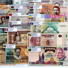 Lote de 50 billetes diferentes de 26 países papel moneda extranjero banderas inglesas segunda mano  Embacar hacia Mexico