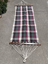 Hammock Plaid  Ropes Wood Spreader Bars  New Other 132" x 34" for sale  Shipping to South Africa