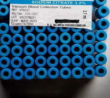 Citrato de sodio Vacuum Blood Collection azul claro, 13x75 mm, 2,7 ml, 100 piezas, segunda mano  Embacar hacia Argentina