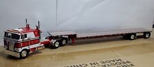 Used, 1/64 DCP FIRST GEAR RED WHITE PETERBILT 352 CABOVER WITH TRANSCRAFT STEPDECK  for sale  Shipping to Canada