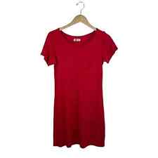 American Giant Red Cotton T-Shirt Dress S Short Sleeve Easy Casual, used for sale  Shipping to South Africa