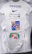 Camiseta Nike Masculina Tamanho XXL Lote de 3 Camisetas Gráficas Brancas Swoosh Global Casual comprar usado  Enviando para Brazil