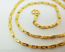 22K 24K Thai Baht Yellow Gold  GP Filled Necklace 27 inch 3 mm  Jewelry for sale  Shipping to United States