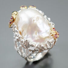 Jewelry Natural Baroque Pearl Ring 925 Sterling Silver Size 8 /R346500 for sale  Shipping to South Africa
