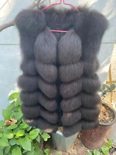 Casaco de pele de raposa real feminino plus size XXL marrom comprar usado  Enviando para Brazil