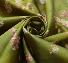 Tela artesanal Sushila vintage verde floral chatarra saris 100 % seda pura estampada sari segunda mano  Embacar hacia Argentina
