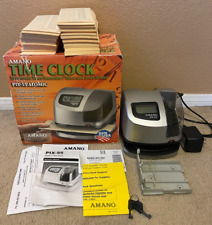 Amano PIX-55 Electronic Atomic Employee Punch Time Clock Machine Complete EUC for sale  Shipping to South Africa