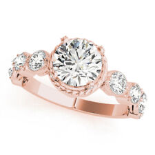 1.62 Ct Round Moissanite Engagement Proposal Ring 14K Solid Rose Gold Size 5 6 7 myynnissä  Leverans till Finland